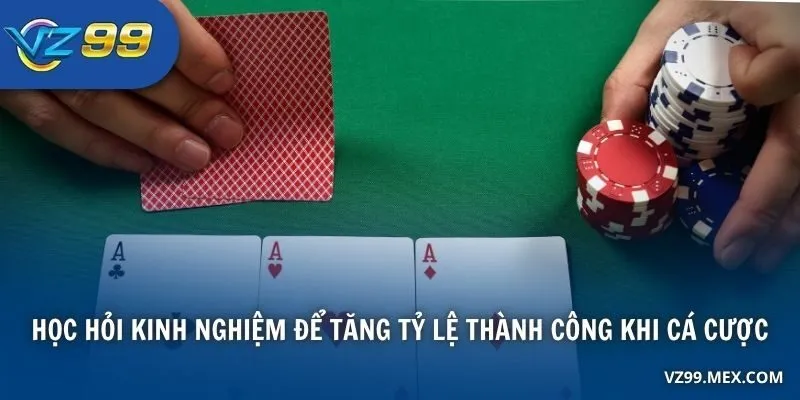 Học hỏi kinh nghiệm để tăng tỷ lệ thành công khi cá cược
